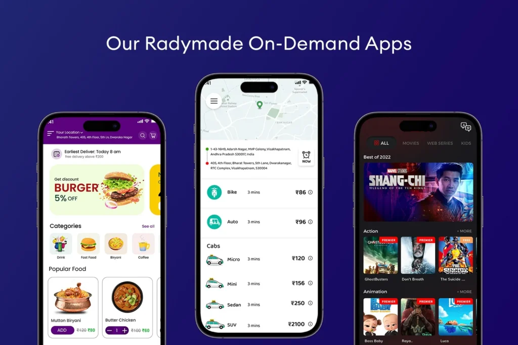 Our Readymade On-Demand Apps
